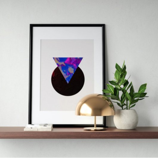 Holografisch 80s Moderne futuristische kunst Poster