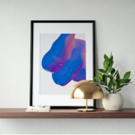 Holografisch 80s Moderne futuristische kunst Poster