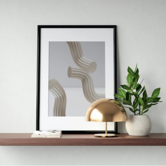 Holografisch 80s Moderne futuristische kunst Poster