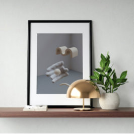 Holografisch 80s Moderne futuristische kunst Poster