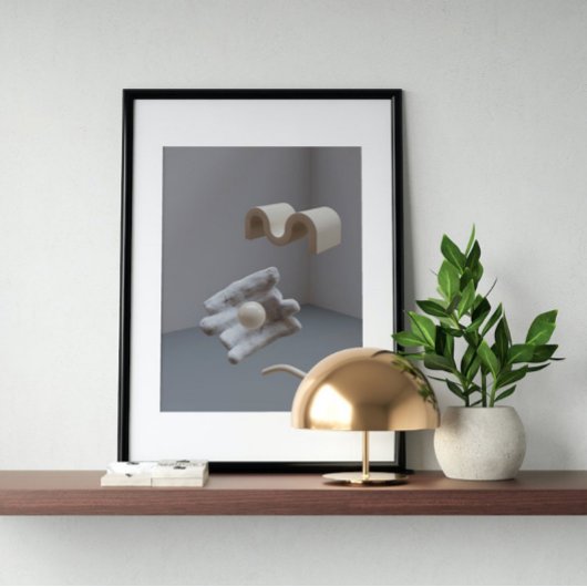 Holografisch 80s Moderne futuristische kunst Poster