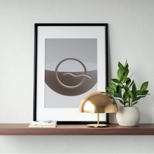 Holografisch 80s Moderne futuristische kunst Poster