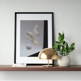 Holografisch 80s Moderne futuristische kunst Poster