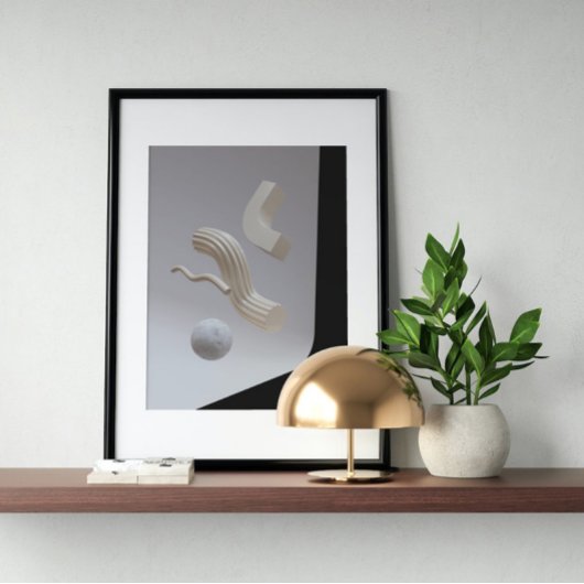 Holografisch 80s Moderne futuristische kunst Poster