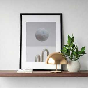 Holografisch 80s Moderne futuristische kunst Poster