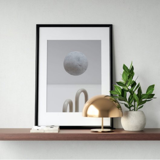 Holografisch 80s Moderne futuristische kunst Poster