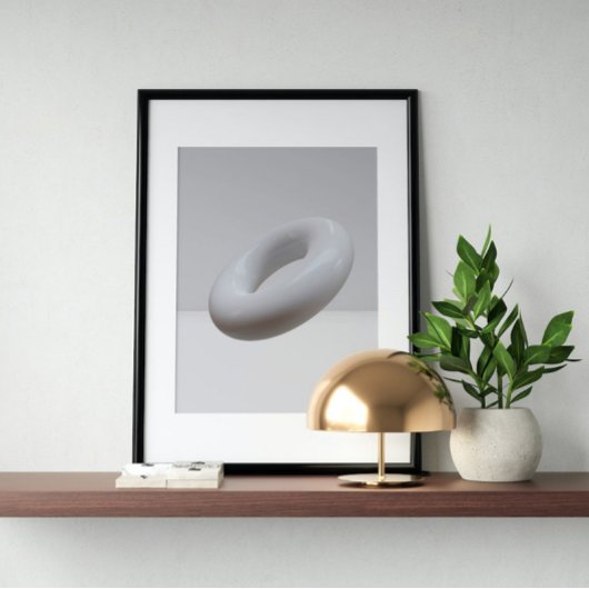 Holografisch 80s Moderne futuristische kunst Poster