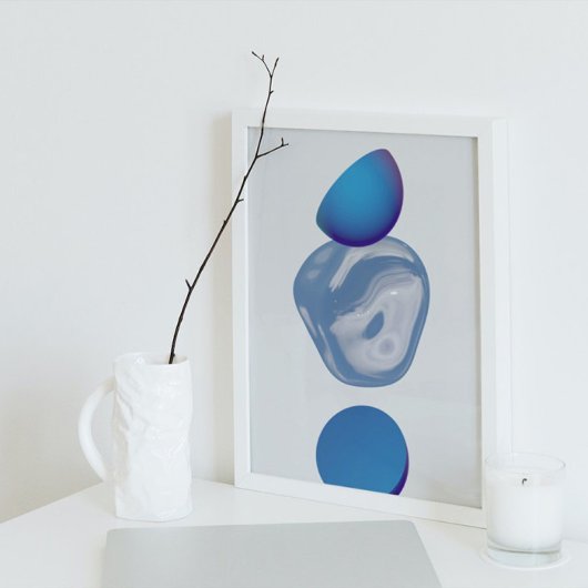 Holografisch 80s Moderne futuristische kunst Poster