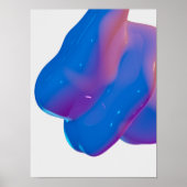 Holografisch 80s Moderne futuristische kunst Poster (Voorkant)