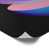 Holografisch 80s Moderne futuristische kunst Poster (Hoek)