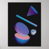 Holografisch 80s Moderne futuristische kunst Poster (Voorkant)