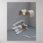 Holografisch 80s Moderne futuristische kunst Poster (Voorkant)