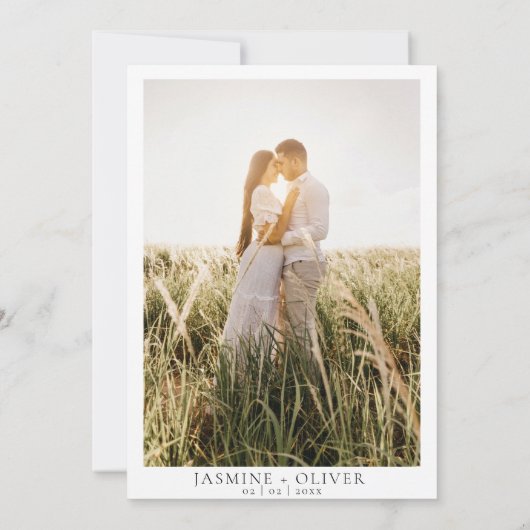 Holografisch, aangepaste foto bruiloft kaart (Achterkant)