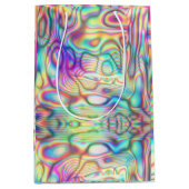 Holografisch Abstract Modern Futuristisch Elegant Medium Cadeauzakje (Voorkant)