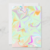 Holografisch Abstract Typografie sparen de Datum Kaart (Achterkant)