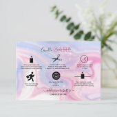 Holografisch Achtergrondhologram Neon Candle Bedankkaart (Staand voorkant)