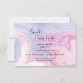 Holografisch Achtergrondhologram Neon Candle Bedankkaart (Achterkant)