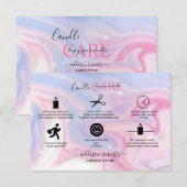 Holografisch Achtergrondhologram Neon Candle Bedankkaart (Voorkant / Achterkant)