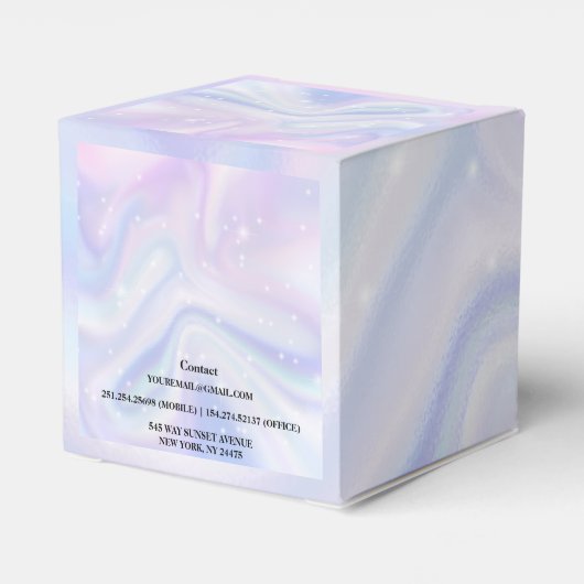 Holografisch Achtergrondhologram Neon Overlay Bedankdoosjes (Achterkant)