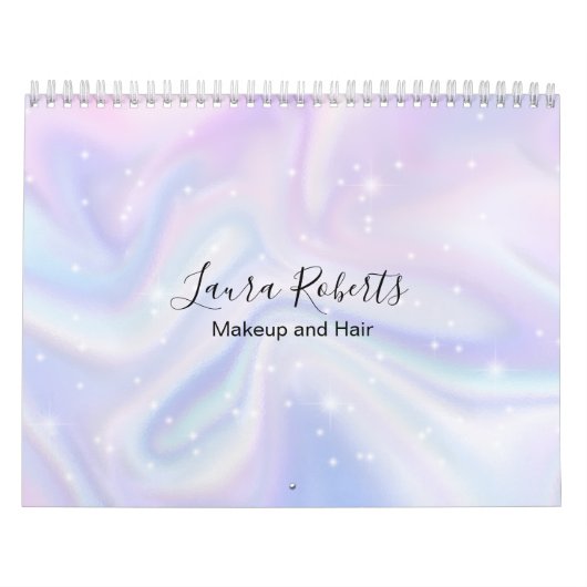 Holografisch Achtergrondhologram Neon Overlay Kalender (Hoes)