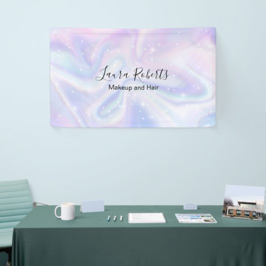 Holografisch Achtergrondhologram Neon Overlay Spandoek (Beurs)