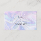 Holografisch Achtergrondhologram Neon Overlay Visitekaartje (Achterkant)