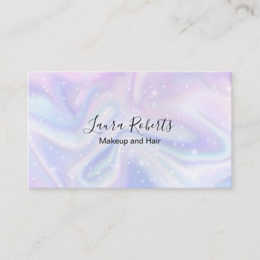 Holografisch Achtergrondhologram Neon Overlay Visitekaartje (Voorkant)