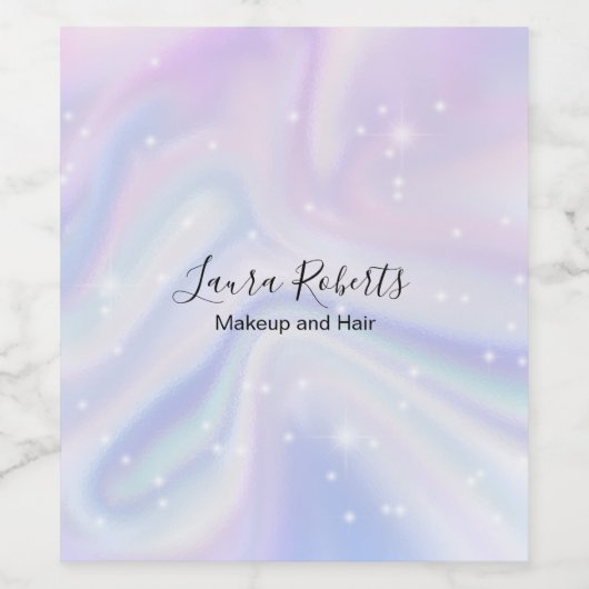 Holografisch Achtergrondhologram Neon Overlay Wijn Etiket (Enkel label)