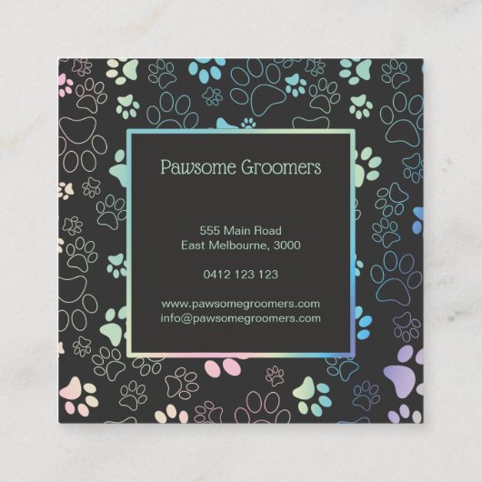 Holografisch afdrukken pagina Korting op Kaarten Vierkante Visitekaartje (Achterkant)