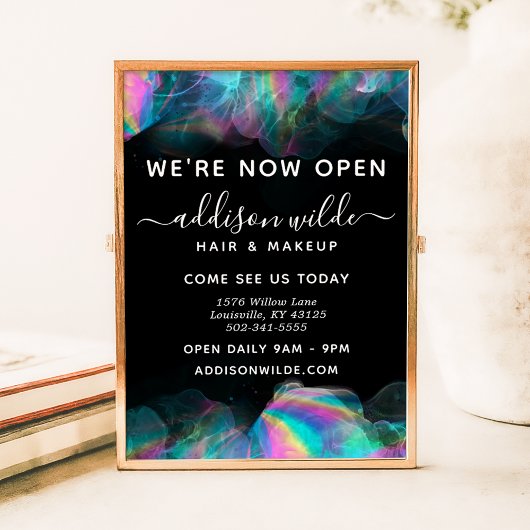 Holografisch alcoholgebruik Ink Business Poster