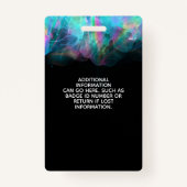 Holografisch alcoholinkt bedrijfsidentiteitskaart badge (Achterkant)