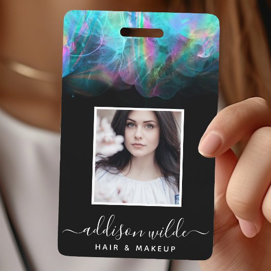 Holografisch alcoholinkt bedrijfsidentiteitskaart badge