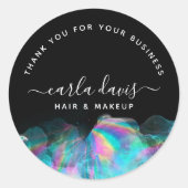 Holografisch alcoholinkt Business Dank u Ronde Sticker (Voorkant)