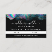 Holografisch alcoholinkt Moderne Benoemingskaart Afsprakenkaartje (Voorkant)