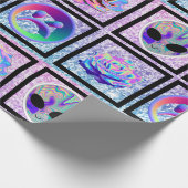 Holografisch Alien Aliens & UFO's Verpakkingspapie Cadeaupapier (Hoek)