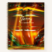 Holografisch ambergeel, karamel, geel spiral Notit Notitieboek (Voorkant)