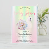 Holografisch Baby shower met zwoegerklezer Kaart (Staand voorkant)