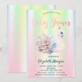 Holografisch Baby shower met zwoegerklezer Kaart (Voorkant / Achterkant)