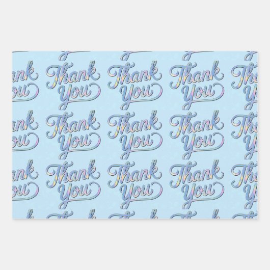 Holografisch bedankpapier voor het inpakken van sc inpakpapier vel (Voorkant)