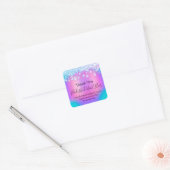 Holografisch bedankt voor uw diamantschijven Nail  Vierkante Sticker (Envelop)