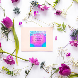 Holografisch bedankt voor uw diamantschijven Nail  Vierkante Sticker