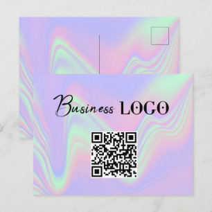 Holografisch Bedrijf van de Logo QR Code Feestdagenkaart