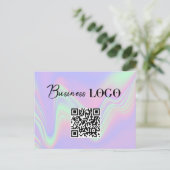 Holografisch Bedrijf van de Logo QR Code Feestdagenkaart (Staand voorkant)