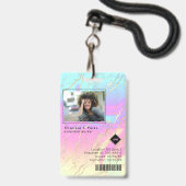 Holografisch | Beeld-ID Bedrijfsbeveiliging Badge (Voorzijde met lanyard)