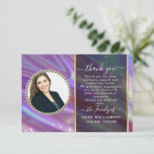 Holografisch begrafenis Hartelijk dank Bedankkaart (Staand voorkant)