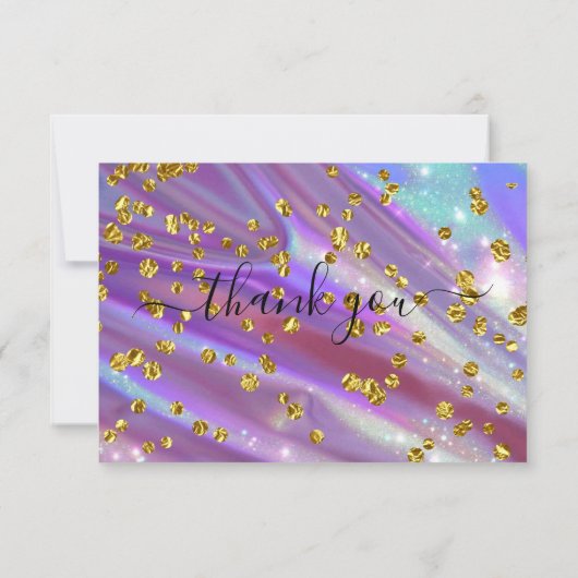 Holografisch begrafenis Hartelijk dank Bedankkaart (Achterkant)