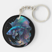 Holografisch bèta-visSleutelhanger Sleutelhanger (Achterkant)