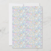 Holografisch blauw Glitter Modern White Elegant Kaart (Achterkant)