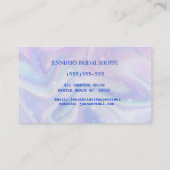 Holografisch blauw Paarse glitter Visitekaartje (Achterkant)