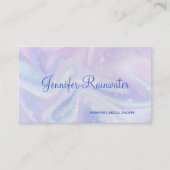 Holografisch blauw Paarse glitter Visitekaartje (Voorkant)